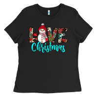 Black love christmas snowman Ladies Tee - JahusDesignShop
