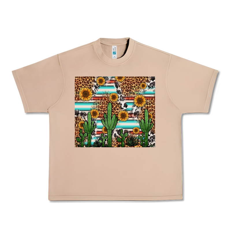 Western Cactus And Sunflowers Urban Heavy Tee by Jasminsmagicworld | Teevron