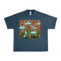 Midnight Navy western cactus and sunflowers Urban Heavy Tee - Jasminsmagicworld