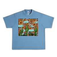 Pebble Blue western cactus and sunflowers Urban Heavy Tee - Jasminsmagicworld