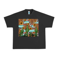 Pigment Black western cactus and sunflowers Urban Heavy Tee - Jasminsmagicworld