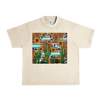 Sandshell western cactus and sunflowers Urban Heavy Tee - Jasminsmagicworld
