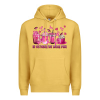 Antique Gold In October We Wear Pink with Breast Cancer Coffee Premium Hoodie - texasbilliewilder