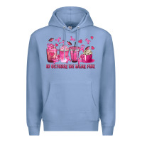 Colony Blue In October We Wear Pink with Breast Cancer Coffee Premium Hoodie - texasbilliewilder
