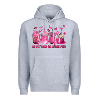 Heather Grey In October We Wear Pink with Breast Cancer Coffee Premium Hoodie - texasbilliewilder