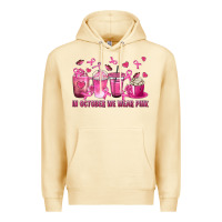 Pina Colada In October We Wear Pink with Breast Cancer Coffee Premium Hoodie - texasbilliewilder