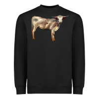 Black Texas Longhorn Heifer Heavyweight Sweatshirt - LillyAllenDesigns