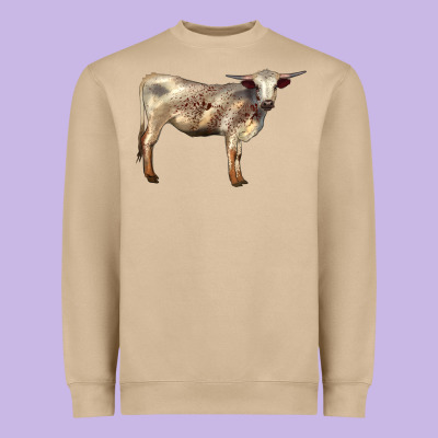 Texas Longhorn Heifer Heavyweight Sweatshirt Designed By Lillyallendesigns