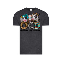 Vintage Black ocd obsessive cow disorder Vintage Tee - Jasminsmagicworld