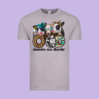 Ocd Obsessive Cow Disorder Vintage Tee Designed By Jasminsmagicworld