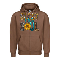 Chestnut Sassy Little Soul Zipper Hoodie - BundleAndBundleShop
