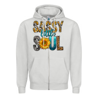 Dove Grey Sassy Little Soul Zipper Hoodie - BundleAndBundleShop