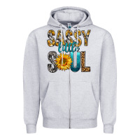 Heather Grey Sassy Little Soul Zipper Hoodie - BundleAndBundleShop