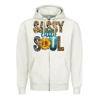 Oatmeal Heather Sassy Little Soul Zipper Hoodie - BundleAndBundleShop