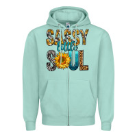 Seafoam Sassy Little Soul Zipper Hoodie - BundleAndBundleShop