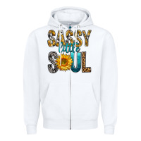 White Sassy Little Soul Zipper Hoodie - BundleAndBundleShop