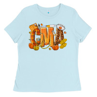 Baby Blue fall cma Ladies Tee - texasbilliewilder