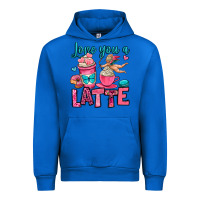 Cobalt love you a latte Urban Hoodie - OliviaCreatesArt