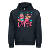 Navy love you a latte Urban Hoodie - OliviaCreatesArt