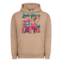 Pigment Burro love you a latte Urban Hoodie - OliviaCreatesArt