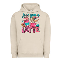 Pigment French Oak love you a latte Urban Hoodie - OliviaCreatesArt