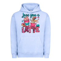 Pigment Grape Ice love you a latte Urban Hoodie - OliviaCreatesArt