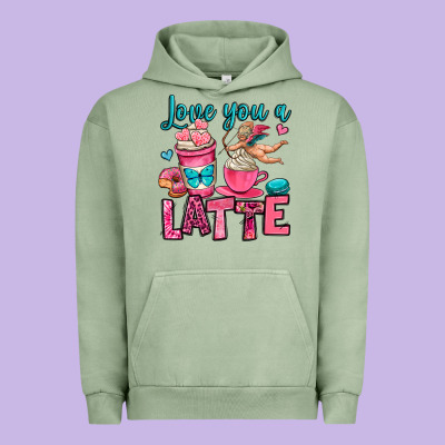 Love You A Latte Urban Hoodie Designed By Oliviacreatesart
