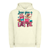 Pigment Pistachio love you a latte Urban Hoodie - OliviaCreatesArt