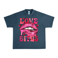 Midnight Navy love bites Urban Heavy Tee - NancyCooperArtShop
