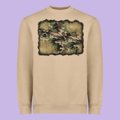 Camouflage Glitter Background Heavyweight Sweatshirt Designed By Jasminsmagicworld