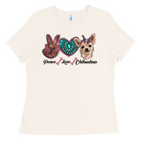 Bone peace love chihuahua Ladies Tee - RanaPortraitStore