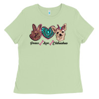 Matcha peace love chihuahua Ladies Tee - RanaPortraitStore