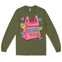 Army Green time for that retail therapy Long Sleeve Tee - MaliasSmallBusiness