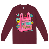 Burgundy time for that retail therapy Long Sleeve Tee - MaliasSmallBusiness