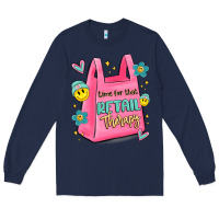 Navy time for that retail therapy Long Sleeve Tee - MaliasSmallBusiness