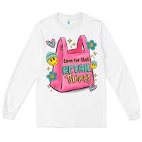 White time for that retail therapy Long Sleeve Tee - MaliasSmallBusiness