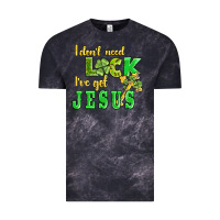 Cloud Black i dont need luck i have got jesus Vintage Tee - AdoDesignShop