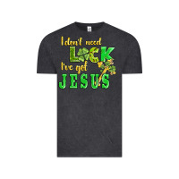 Vintage Black i dont need luck i have got jesus Vintage Tee - AdoDesignShop