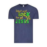 Vintage Denim i dont need luck i have got jesus Vintage Tee - AdoDesignShop