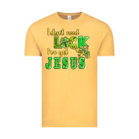 Vintage Mustard i dont need luck i have got jesus Vintage Tee - AdoDesignShop