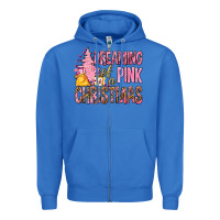 True Royal Dreaming Of A Pink Christmas Zipper Hoodie - BundleAndBundleShop