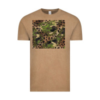 Vintage Coffee camouflage  leopard Vintage Tee - BarkalooDesign