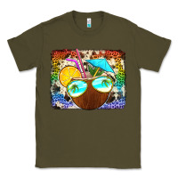 Army Green coconut drink with sunglasses Classic Tee - Jasminsmagicworld