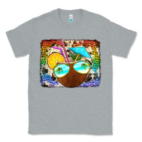 Heather Grey coconut drink with sunglasses Classic Tee - Jasminsmagicworld