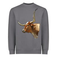 Texas Longhorn Cow Face Heavyweight Sweatshirt | Teevron