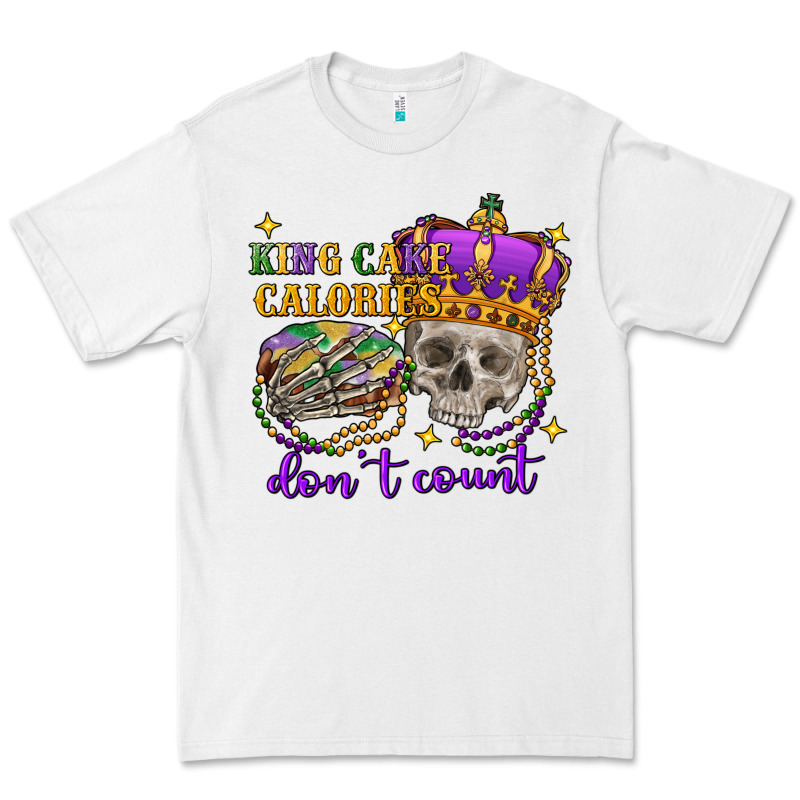 King Cake Calories Don't Count Skull Premium Tee by FaDigitalArtStudio | Teevron