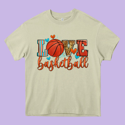 Love Basketball Heavy Core Tee Designed By Zillion Design Studio