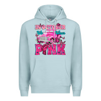Blue Mist In October We Wear Pink Truck Premium Hoodie - texasbilliewilder