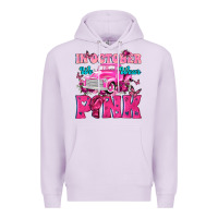 Lilac In October We Wear Pink Truck Premium Hoodie - texasbilliewilder