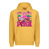 Mustard In October We Wear Pink Truck Premium Hoodie - texasbilliewilder
